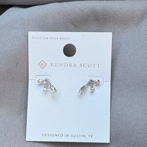 Kendra Scott Iridescent Silver Stud Earrings